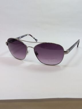 Vera Bradley Silver Frame Sunglasses with Purple Gradient Lenses